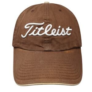 Fitleist Slideback Baseball Cap Brown One Size Adjustable Embroidered 6 Panel